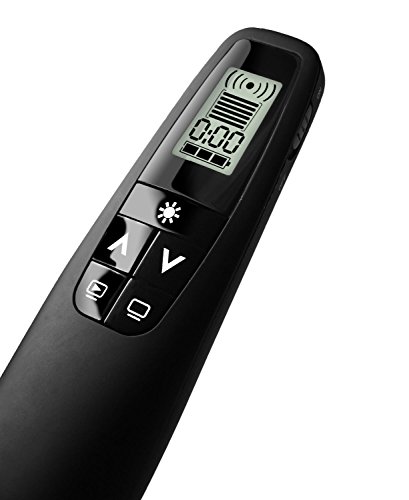 Clever Wireless Presenter | Professional Presentation Remote & Clicker PowerPoint, Keynote & Google Slides | USB Wireless Receiver, LCD Display & Powerful Green Laser Pointer | Up to 100 Ft. - Thumbnail 4