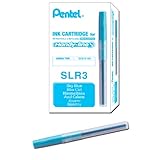 Pentel Refill for Handy-Line S Highlighter, Sky Blue Ink, Box of 12 (SLR3-S)