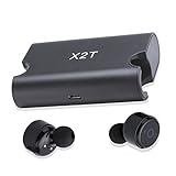 Baile True Wireless Earbuds Dual V4.2 Bluetooth Headphones with Built-in Mic and Charging Case Noise Cancelling Stereo Mini Headset (X2T)