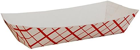 Red Check Hot Dog Tray Party Catering Disposable Trays (30)