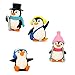 TangTanger 4 pcs Kawaii Animal Penguin Characters Toys Mini Figure Collection Playset, Cake Topper, Plant, Automobile decoration