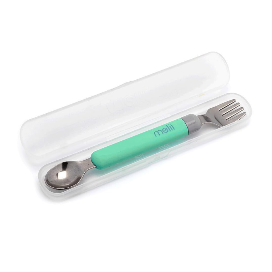 melii Spork On the Go, Mint & Blue, 11250
