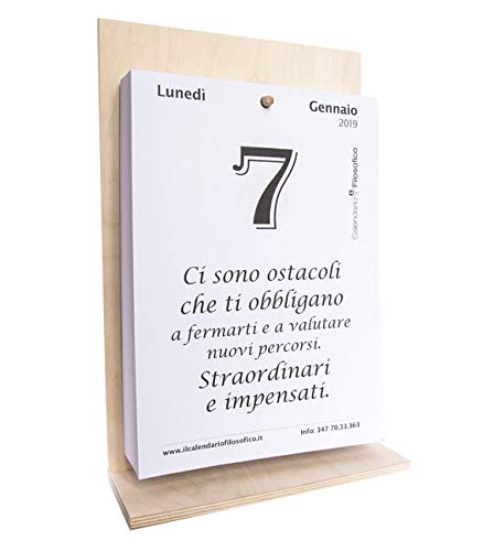 Calendario Filosofico Anno 2019 Con Base In Legno