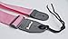 Guitar Strap PINK Nylon Solid Leather Ends Fits All Acoustic Electric & Bass & Mandolin Quality Made In U.S.A. Since 1978
