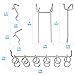 Pegboard Hooks, 72 Pcs Peg Board Organizer Assortment with Two 6 Ring Tool Holder, Including 52 Pcs Pegboard Hanger & 20 Pcs Peg Locks for 1/4” 1/8” Pegboard, Perfect for Garage Kitchen Workshop