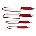 KitchenAid Gourmet 4 Piece Ceramic Chef Set with Blade Covers, Red