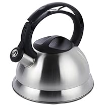 Brushed Stainless Steel Tea Kettle - Stovetop Teapot for Home Brewing Teas, Water for Coffee - 3L