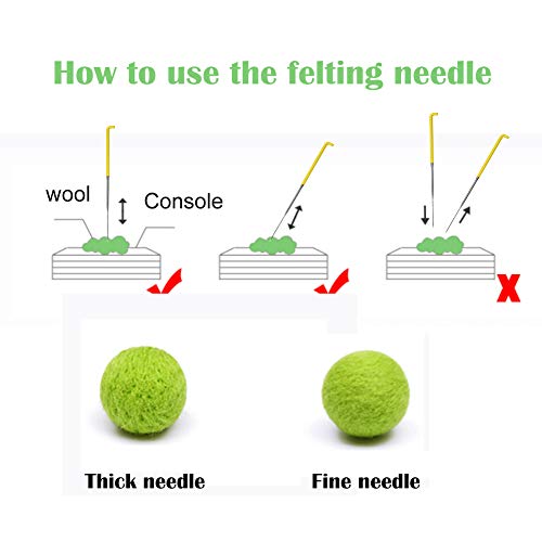 image for Mayboos 30 Pcs Needle Felting Needles, Felting Supplies Colourful Wool