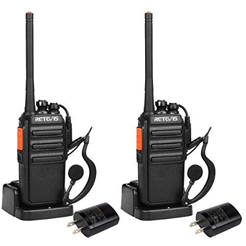 Retevis H-777S Walkie-Talkies Rechargeable Long Range Scan VOX 16 Channels UHF 2-Way Radio with Earpieces Headsets Skiing Snowboard (2 Pack)