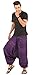 THS Mens Baggy Yoga Hippie Boho Aladdin Alibaba Harem Pants One Size Handmade (Purple - Style I)