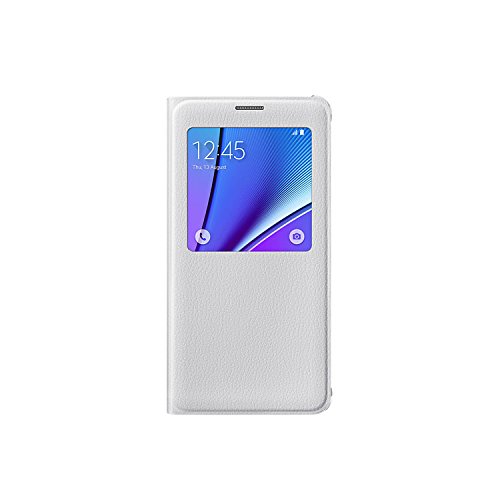 Samsung galaxy note 5 case s-view flip cover (white)