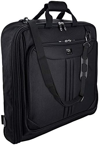 ZEGUR Suit Carry On Garment Bag for Travel & Business Trips With Shoulder Strap (Black)