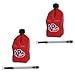 2 Pack VP 5 Gallon Square Red Racing Utility Jugs with 2 Deluxe Filler Hoses primary