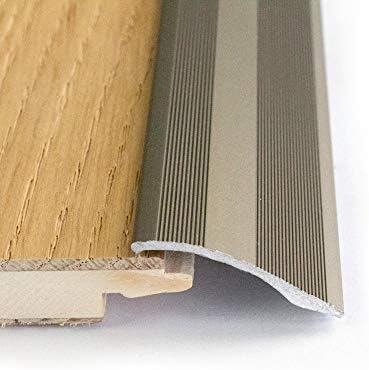Self adhesive aluminium door bar threshold brushed steel adjustable ramp 0.9m