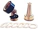 Water Jet Nozzle Solid Brass Sweeper Sprayer for Garden Hose with Heavy-Duty Solid Brass Angle Water Shut-Off Valve