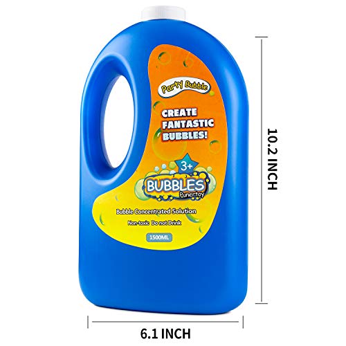 54 Ounce Concentrated Bubble Solution Refill(Can Make 4 Gallon), Big Bottle for Jumbo Giant Bubble Soap Bubble Wand Blower Machine Gun Maker, Bath Time, Summer Outdoor Gift for Girl Boy Kid Child - Thumbnail 6