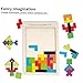 Buself Wooden Tetris Puzzle Brain Teasers Game and Intelligence Toy with 40pcs Vivid Color and Eco-Material for Kids and Adults, Birthday & Christmas Gift Choice