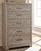 Signature Design by Ashley Culverbach Modern 5 Drawer Chest of Drawers, Grayish Brown