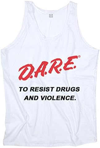 Finewear Free Ship Unisex DARE Drug Abuse Resistance Education (D.A.R.E.) Glam Noise Nice Birthday Gift Tee Tank Top Sleeveless (S)