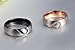 LineAve His or Her Couple Matching Heart Ring Mens Womens Wedding Band Stainless Steel