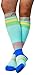 Compression Socks (1 pair) for Women & Men - Easywear Series - Best Graduated Athletic Fit for Running, Nurses, Flight Travel, & Maternity Pregnancy - Boost Stamina & Recovery (Sky Stripes, S/M)