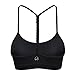 CRZ YOGA Women's Light Support Braided T-Back Fashion Yoga Sports Bra Black XL