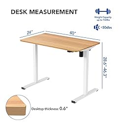 FLEXISPOT Adjustable Height Desk 40 x 24 Inches