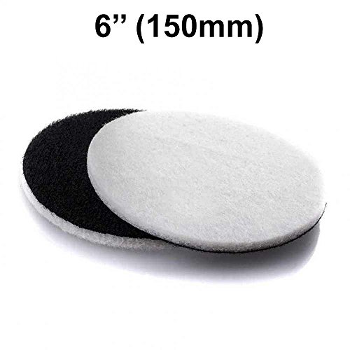 6 inch (150mm) Velour Backed Felt Polishing Pad (pack of 10 discs) EXTRA GRIP for polishing glass, plastic, metal, marble