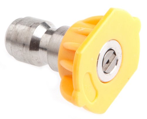 Forney 75153 Pressure Washer Accessories, Quick Connect Spray Nozzle, Chiseling, 15-Degree-by-4.5mm, Yellow