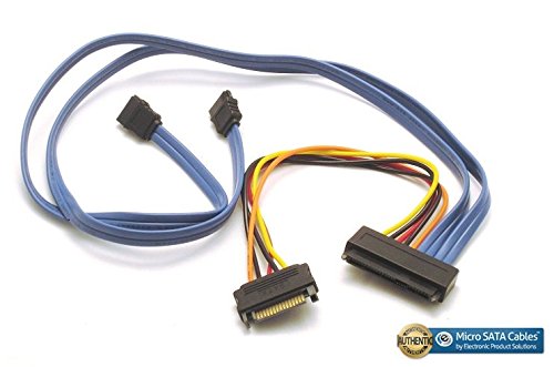 SAS 29 Pin to 2 X 7 Pin SATA Cables with 15 Pin SATA Power Cable