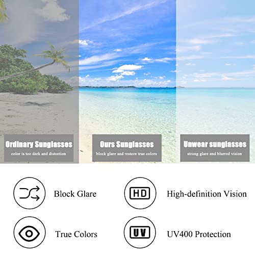 Yfdkeey Polarized Photochromic Sunglasses Mens Polarized Sunglasses Outdoor Anti-Glare Glasses Lightweight Sports Sunglasses