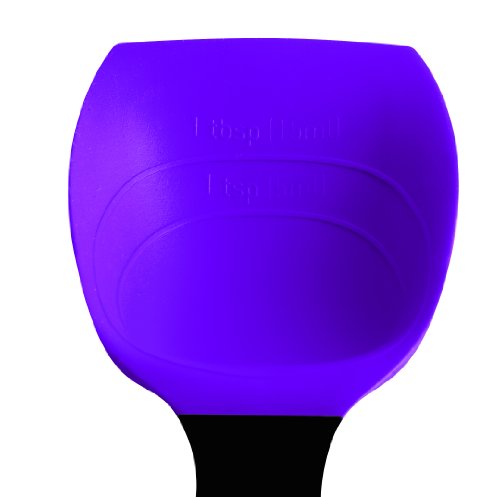 Dreamfarm Supoon - Silicone Sit Up Scraping Spoon with Measuring Lines (Purple) - //coolthings.us
