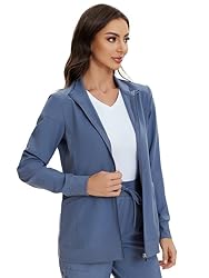 COZYFIT Scrub Jackets for Woman, Zip Front Nurse