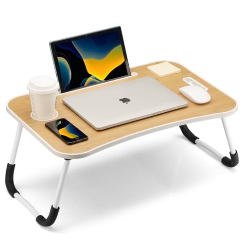 Fisyod Foldable Bamboo Laptop Bed Tray