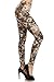 Leggings Depot NEW High Waist Popular Print Women's Leggings Pants Style Batch4 (Beige Floral)