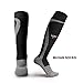 MUSAN Wool Ski Socks,Extra Warm Knee High Performance Snow Skiing/Snowboard Socks in Outdoor,Fit for Men and Women, Black, Size:17L