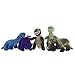5 Pack Dinosaur Plush Soft Stuffed Animal Playset With Carrying Case