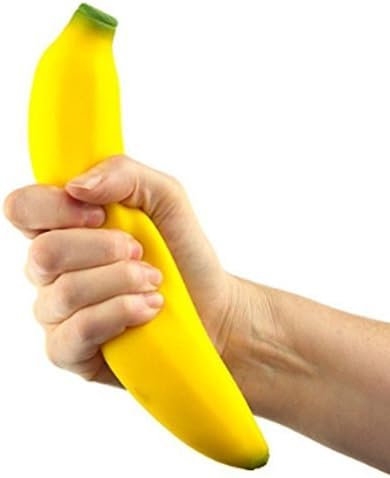 eSmart Novelty Funny Fashion Funny Fruit Silicone Banana Anti Stress Toy Relief Vent Squeeze Stretch Prank Joke Pressure Reliever Great Holiday Gift by Squeeze Banana