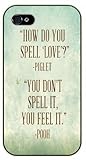 How do you spell love? Piglet - You don't spell it, you feel it - Winnie the Pooh - iPhone 5C black plastic case / Inspiration Walt Disney quotes
