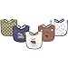 Hudson Baby Unisex Baby Cotton Bibs, Bear, One Size