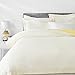 Amazon Basics Lightweight Microfiber Duvet Cover Set with Snap Buttons, King, Yellow Scallop