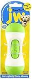 JW Pet 46117 EverTuff Squeaky Barbell Toys for Pets, Medium, Assorted Colors(White with Orange or Blue)