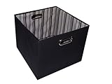 Alexi Ricci Black 11Hx11Wx11D Folding Storage Bin Orginization with Style