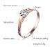 VNOX Customize Stainless Steel Cubic Zirconia Tension Set Rose Gold Plated Brilliant Wedding Engagement Ring