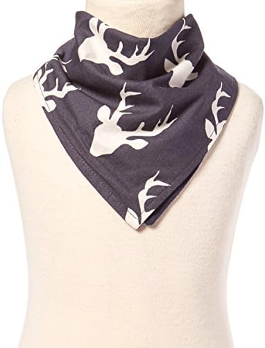 Baby Bandana Drool Bib, Navy Deer, Reversible Bib, Perfect Drooling and Teething Bib, Baby Bandana is 100% Organic Cotton, Soft and Absorbent, Hypoallergenic Made in the USA Baby Gift