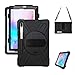 Galaxy Tab S6 Case 2019 with Pen Holder, Built-in Screen Protector, SIBEITU Heavy Duty Shockproof Rugged Case with Stand, Handle, Strap for Samsung Galaxy Tab S6 10.5'' SM-T860/T865/T867 Black