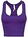 BEKDO Womens Basic Seamless Cropped Racerback Sports Tank Top-ONE Size-Purple