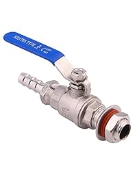 dernord 1 2 inch Weldless Válvula de bola de acero inoxidable 304 mampara para Home Brew hervidor de agua