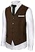 Hanayome Men's Gentleman Top Design Casual Waistcoat Business Suit Vest VS18,Brown,M(US Tag Chest 40