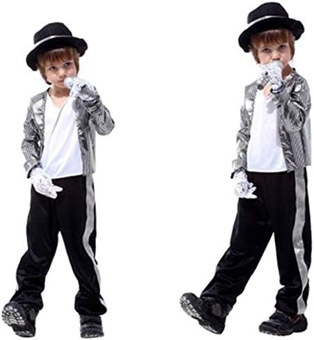 Children Michael Jackson Costume Halloween Masquerade Party Random Dance Ghost Step Boy Dress Up Children Cosplay Clothes